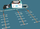 RFID-radar system showing the reader/energiser and antenna system